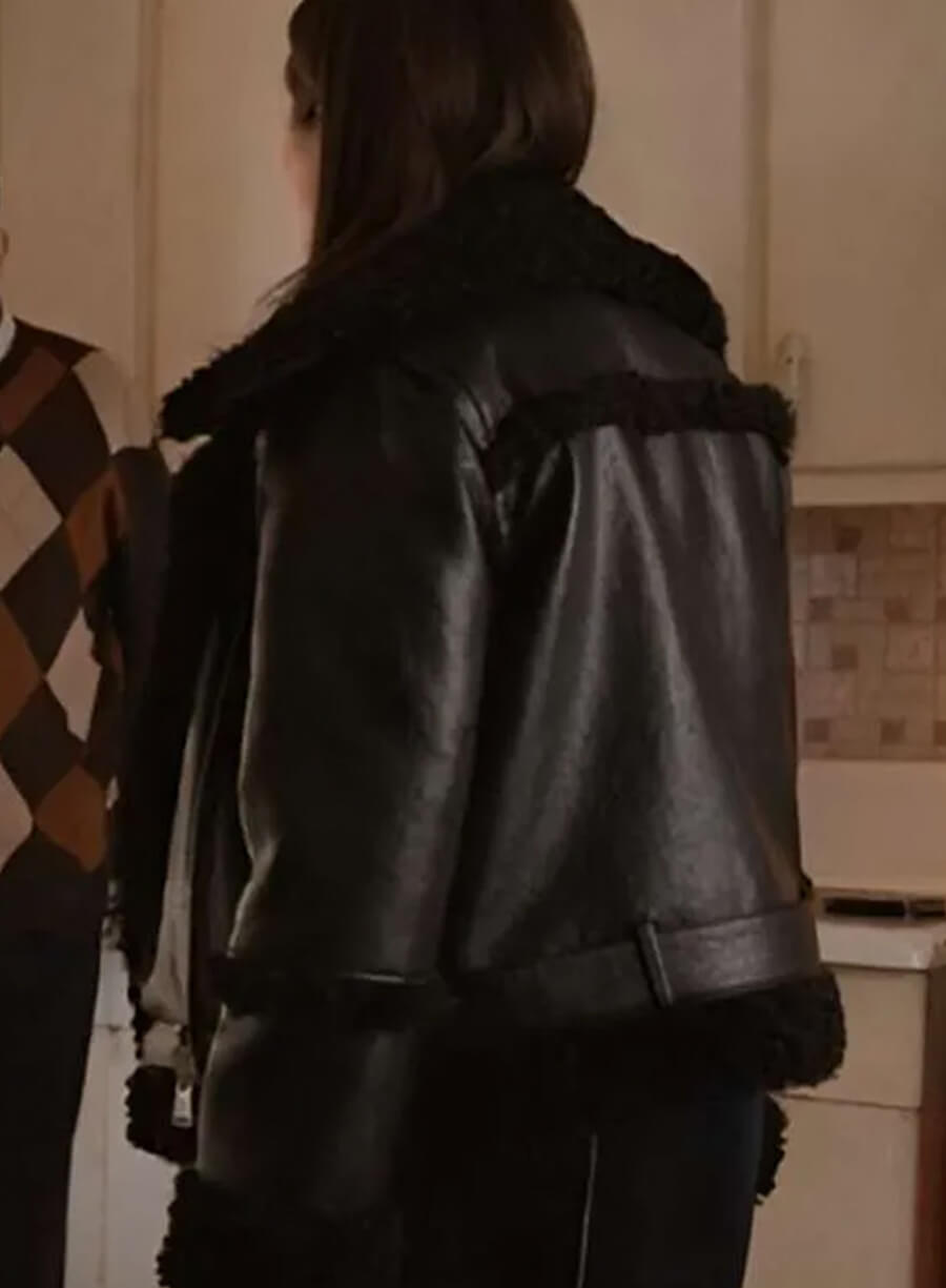 Selena Gomez Only Murders in the Building Black Leather Jacket