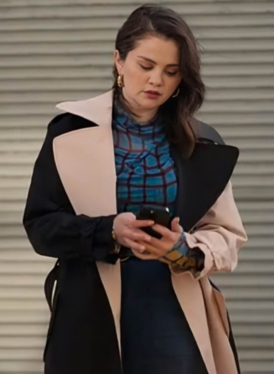 Selena Gomez Only Murders in the Building Two Tone Coat