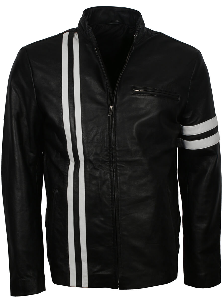 SF Men's Driver Biker Leather Jacket