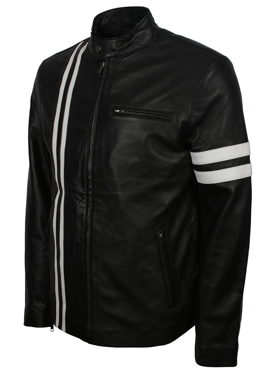SF Men's Driver Biker Leather Jacket