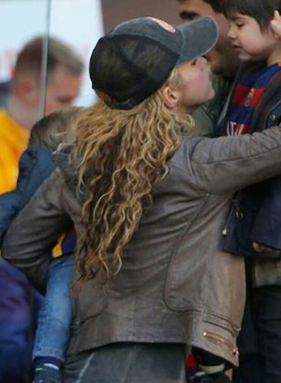 Shakira Isabel Mebarak Grey Leather Jacket
