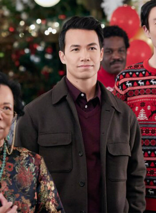 Shannon Kook A Big Fat Family Christmas Black Jacket