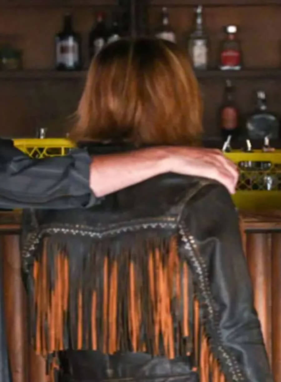 Sharon Leone Fire Country Leather Fringe Jacket