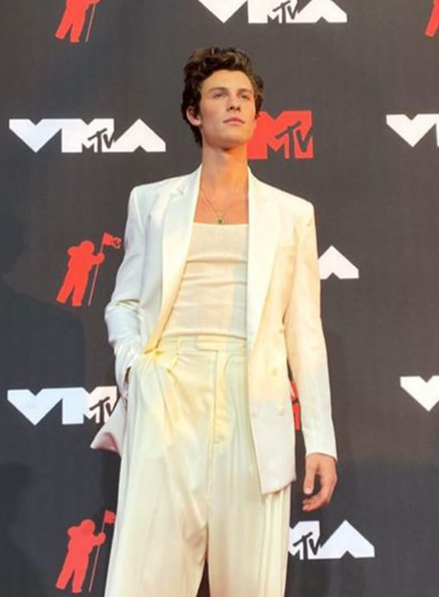 Shawn Mendes White Blazer