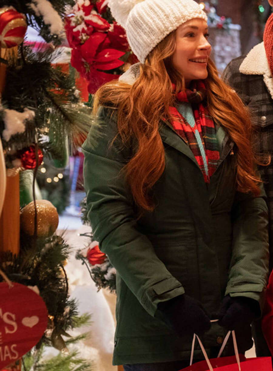 Sierra Belmont Falling for Christmas Green Jacket