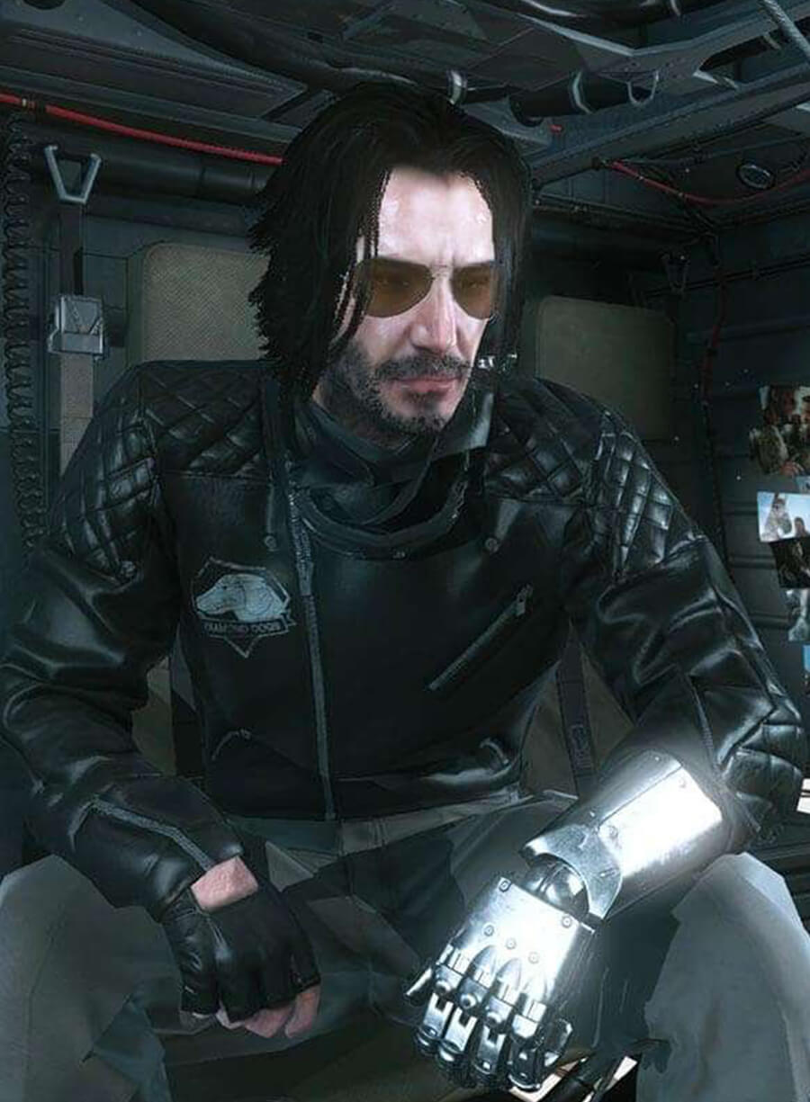 Silverhand Cyberpunk 2077 Black Leather Jacket