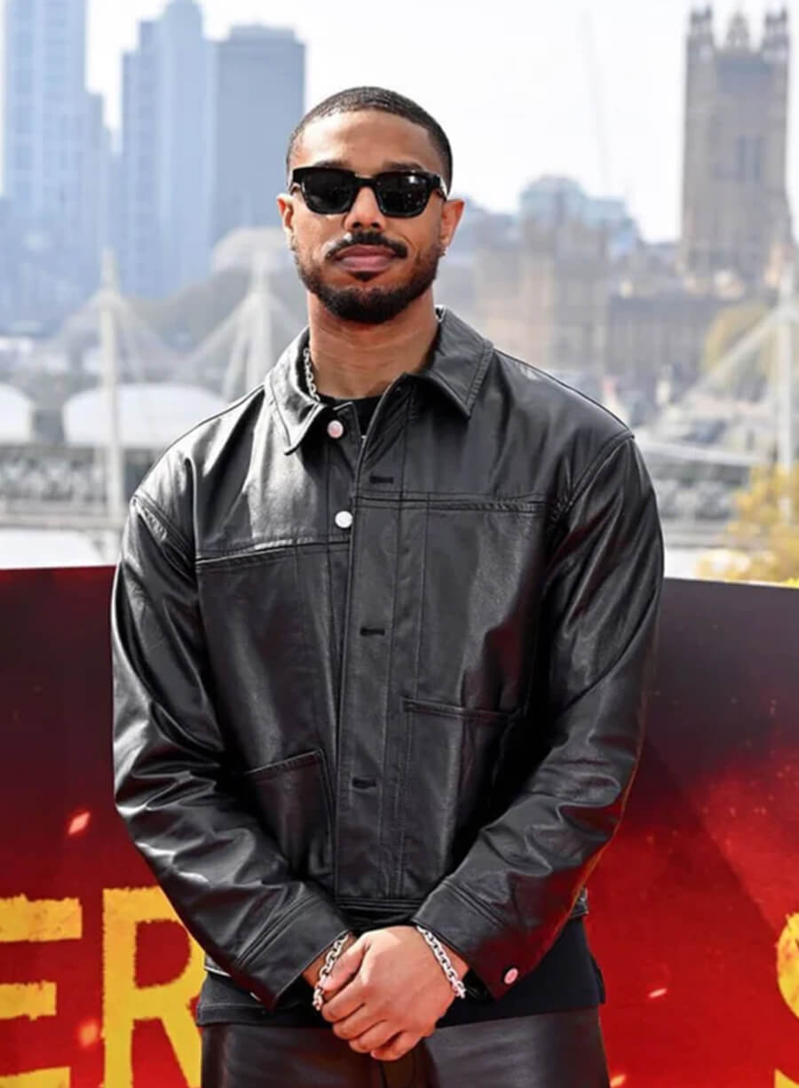 Sinners Michael B. Jordan Black Leather Jacket