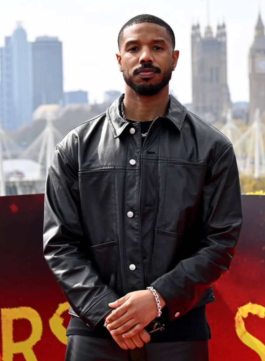 Sinners Michael B. Jordan Black Leather Jacket