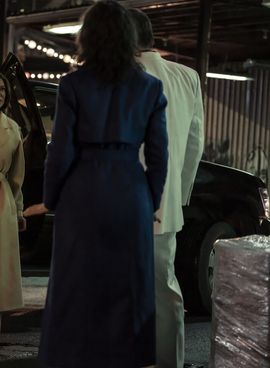Sofia Falcone The Penguin 2024 Blue Wool Coat