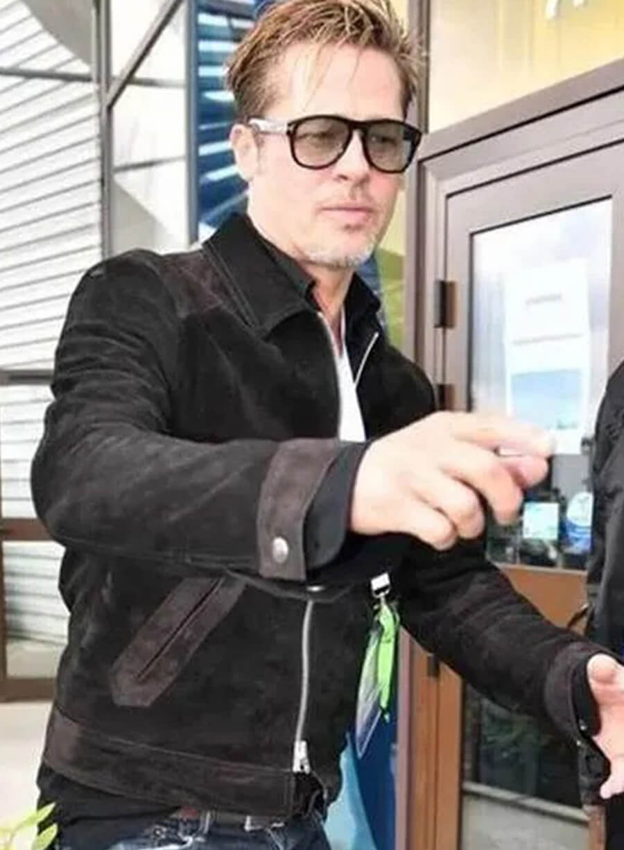 Sonny Hayes F1 2025 Black Suede Leather Jacket