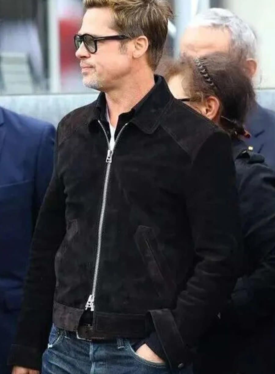 Sonny Hayes F1 2025 Black Suede Leather Jacket