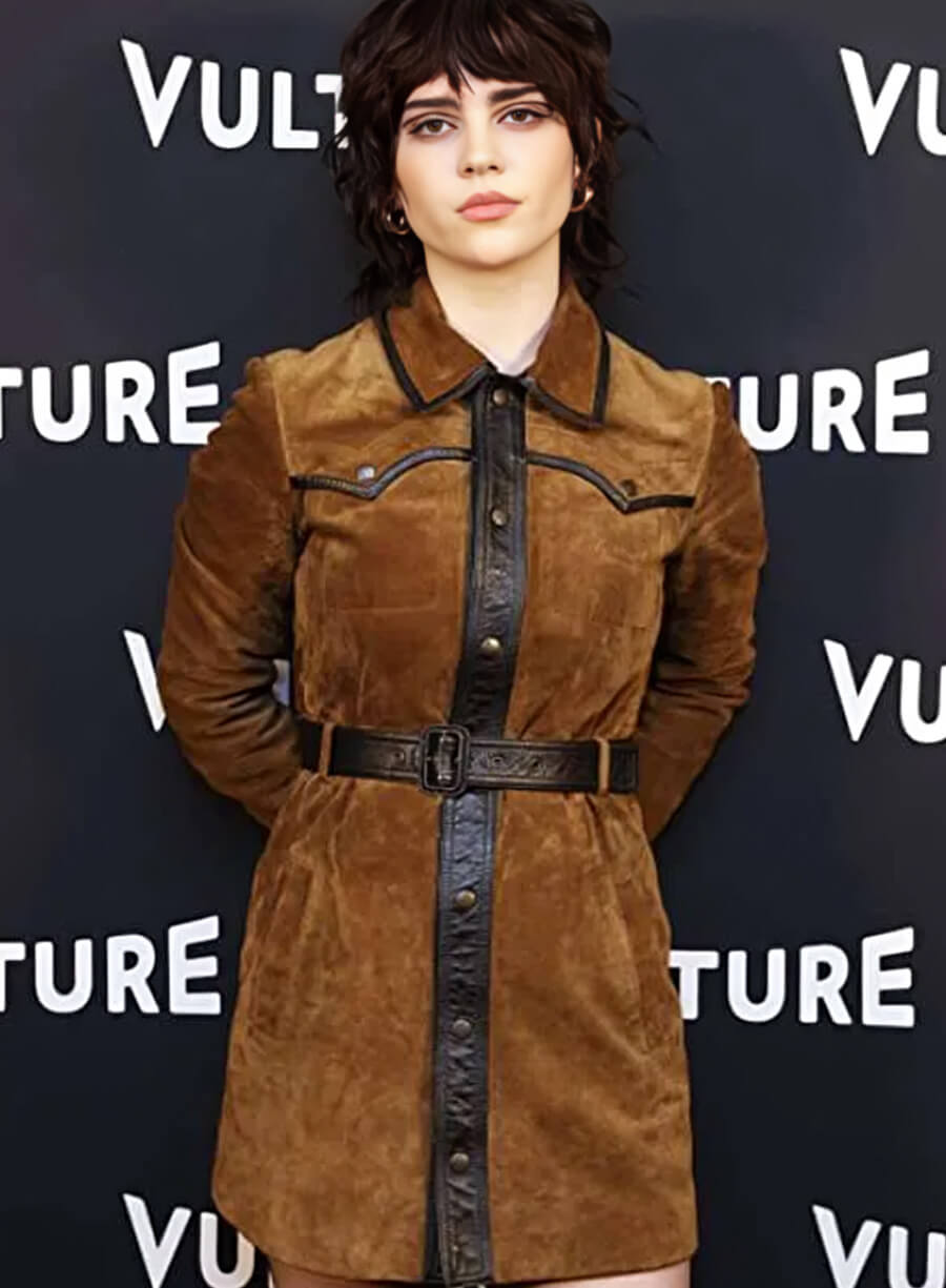 Sophie Thatcher Yellowjackets Suede Leather Jacket
