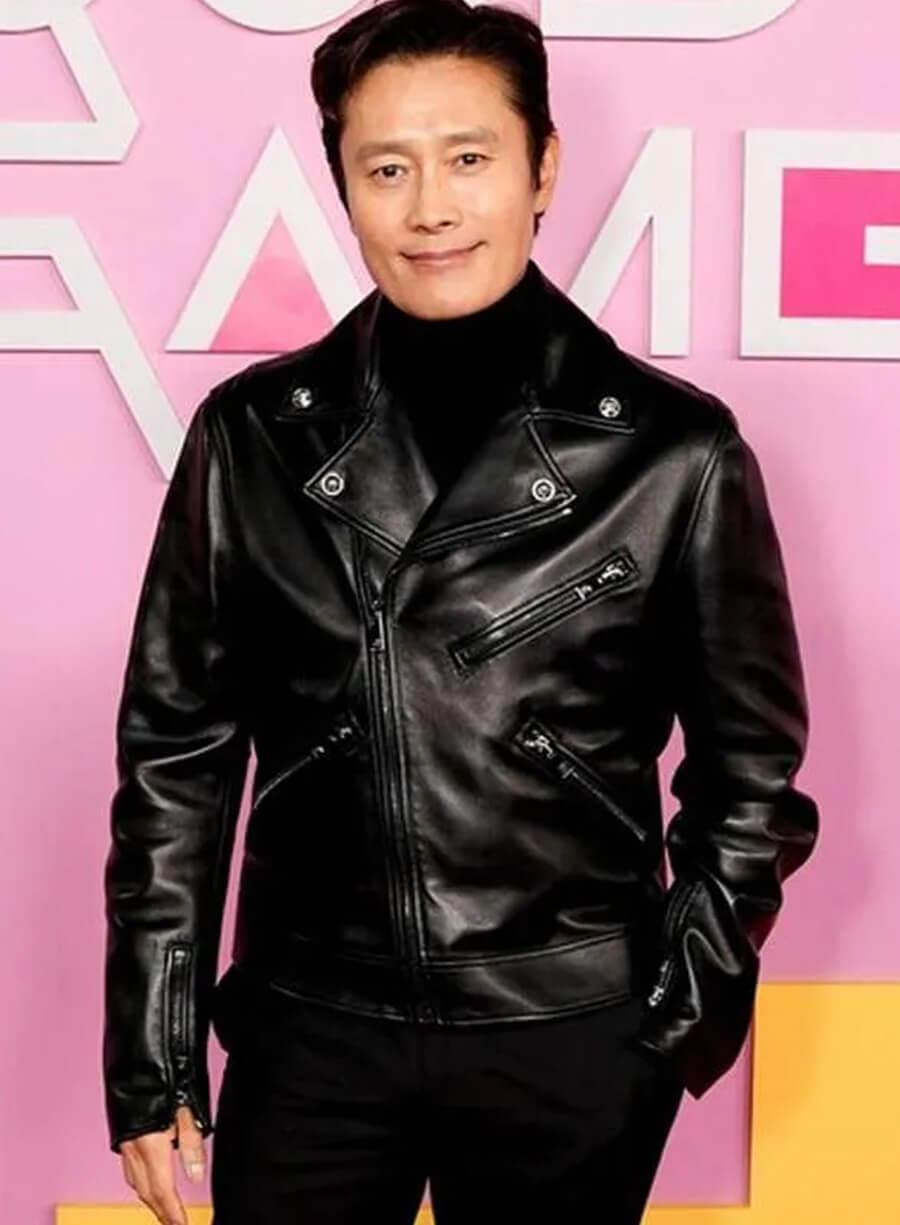 Squid Game S02 Lee Byung-hun Black Leather Jacket