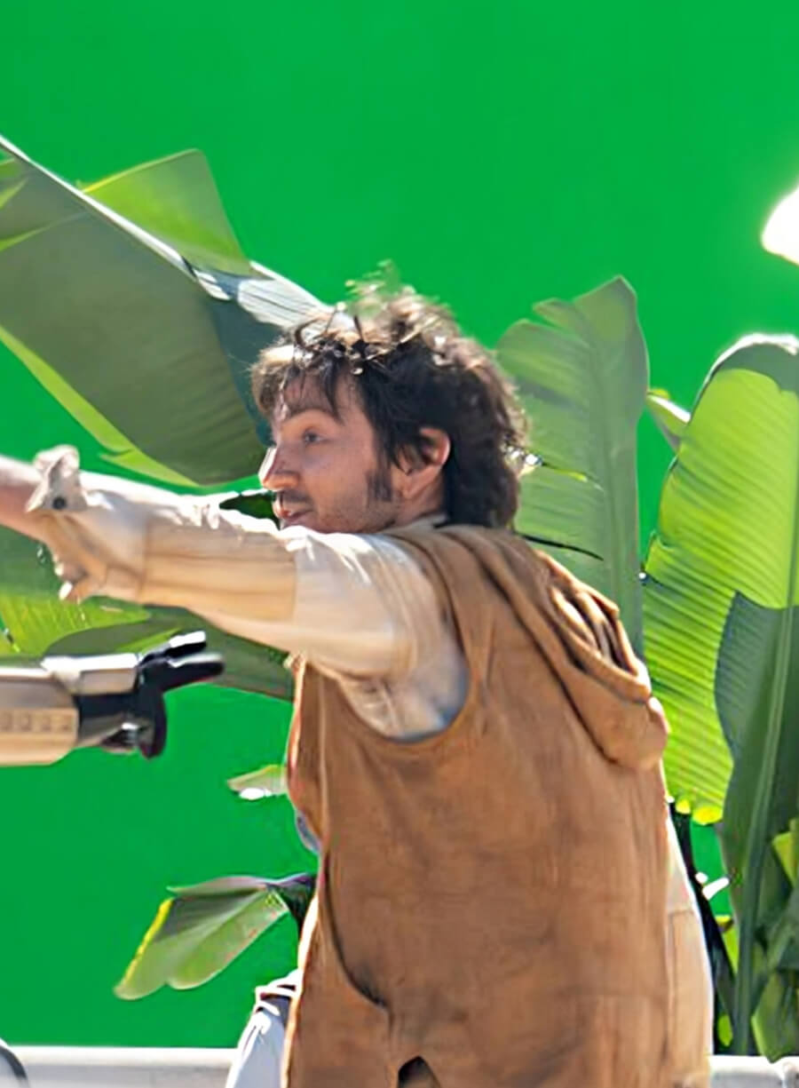 Star Wars Andor Diego Luna Brown Hooded Vest