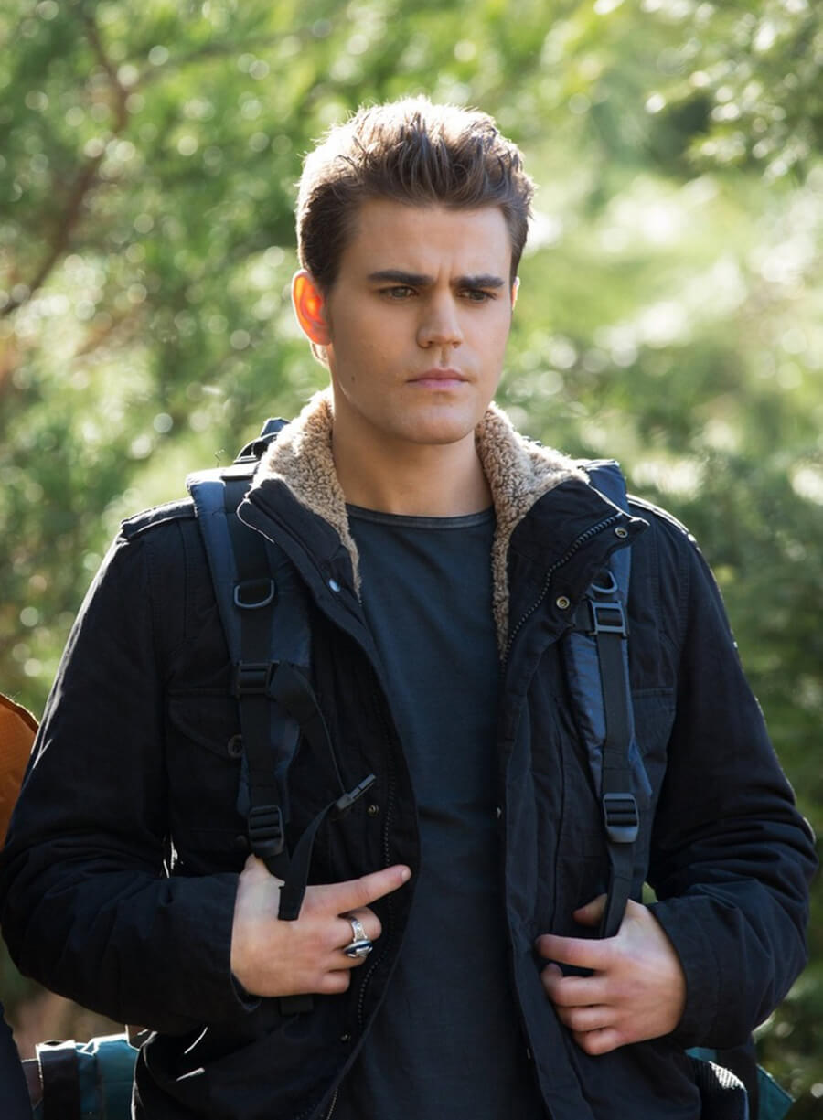 Stefan Salvatore The Vampire Diaries S04 Blue Jacket