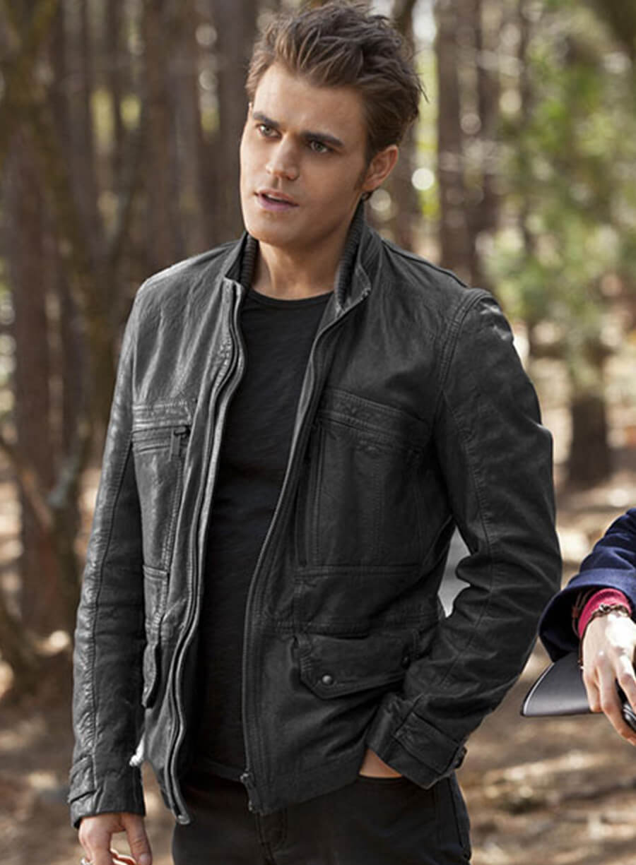 Stefan Salvatore Vampire Diaries Leather Jacket