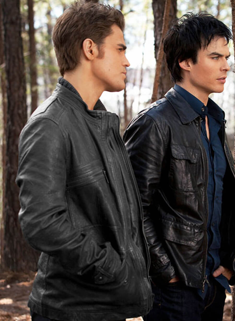 Stefan Salvatore Vampire Diaries Leather Jacket
