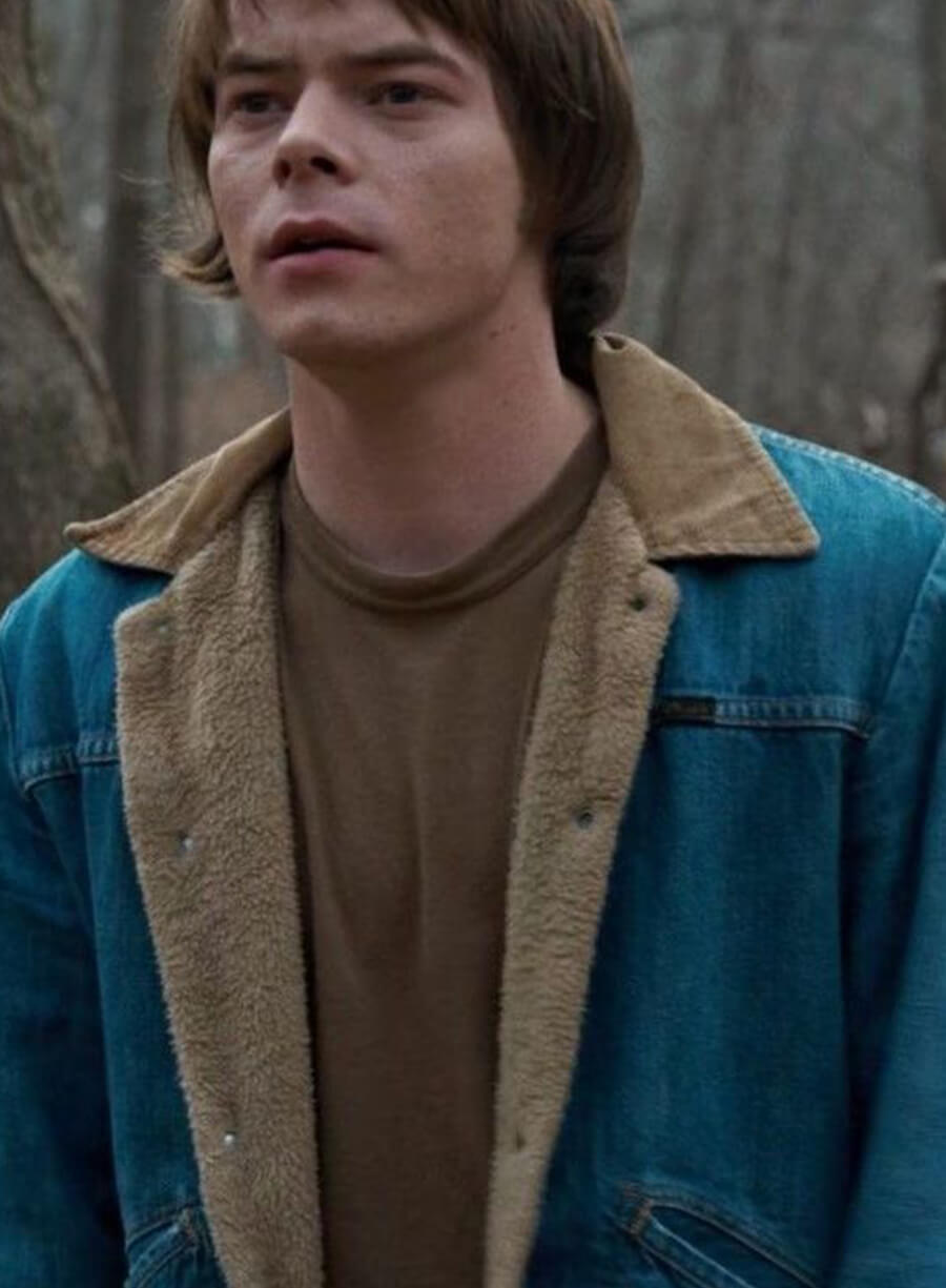 Stranger Things Jonathan Byers Denim Sherpa Jacket