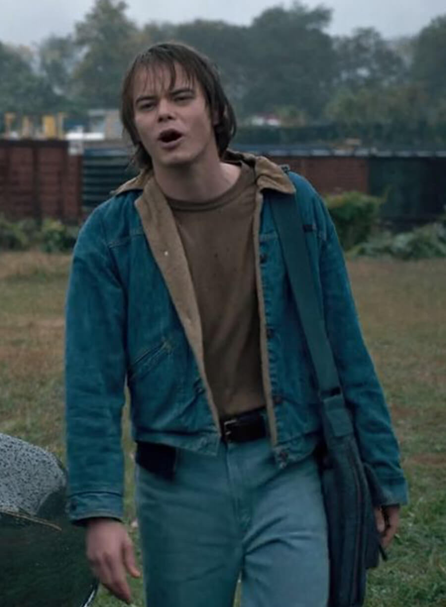 Stranger Things Jonathan Byers Denim Sherpa Jacket