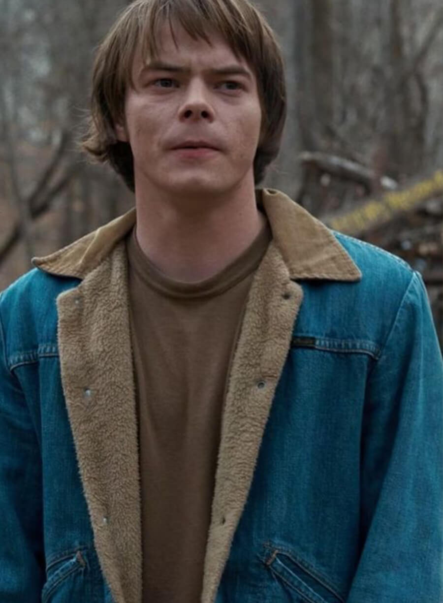 Stranger Things Jonathan Byers Denim Sherpa Jacket