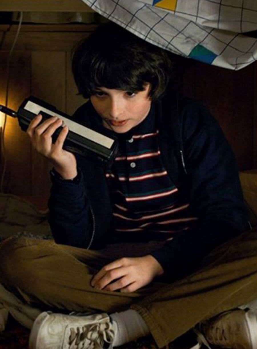 Stranger Things Mike Wheeler Blue Fleece Hoodie