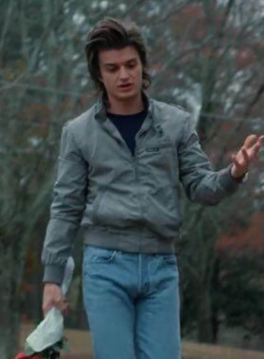 Steve Harrington Grey Bomber Jacket