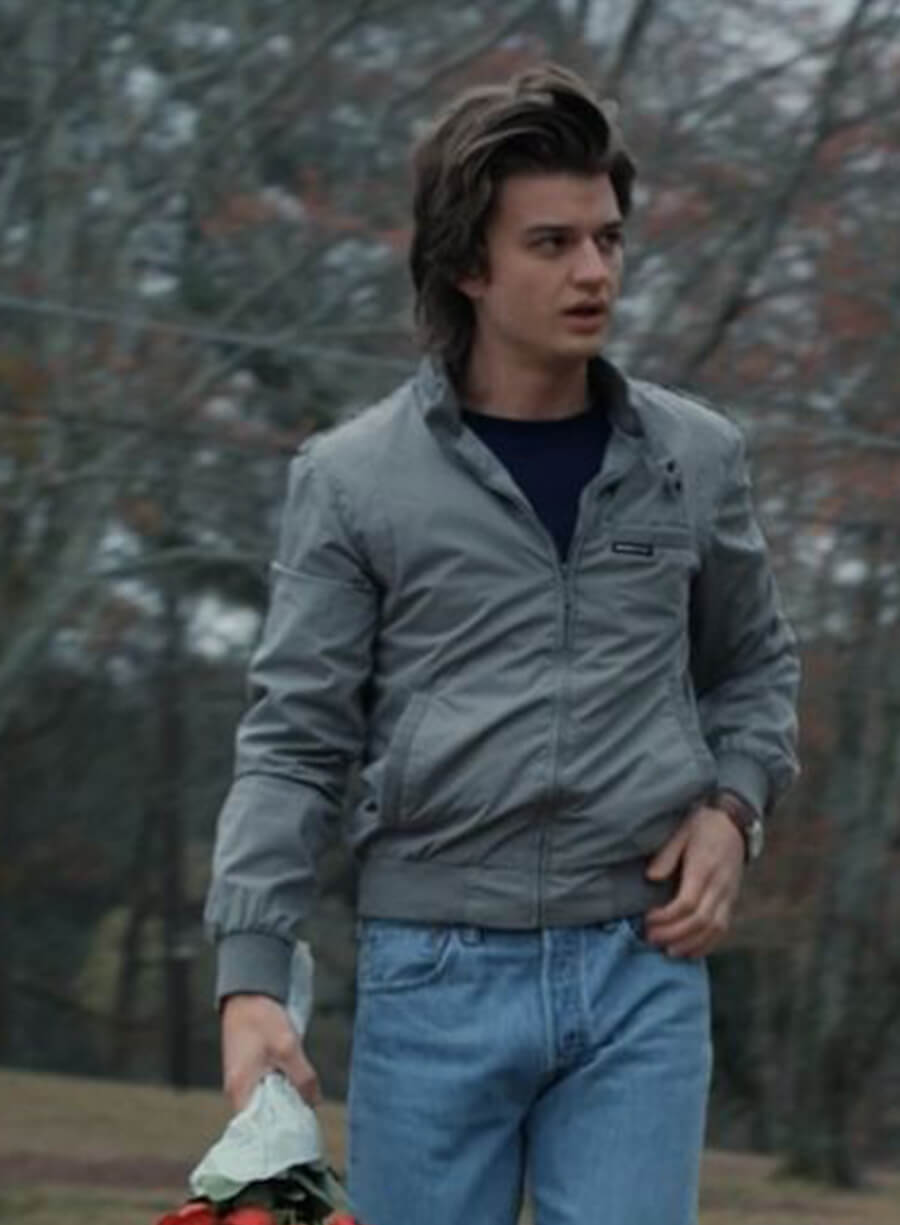 Steve Harrington Grey Bomber Jacket