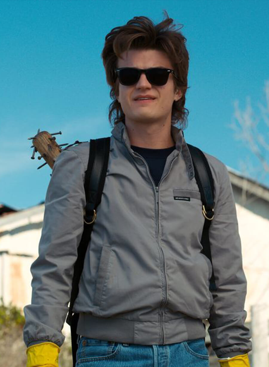 Steve Harrington Grey Bomber Jacket