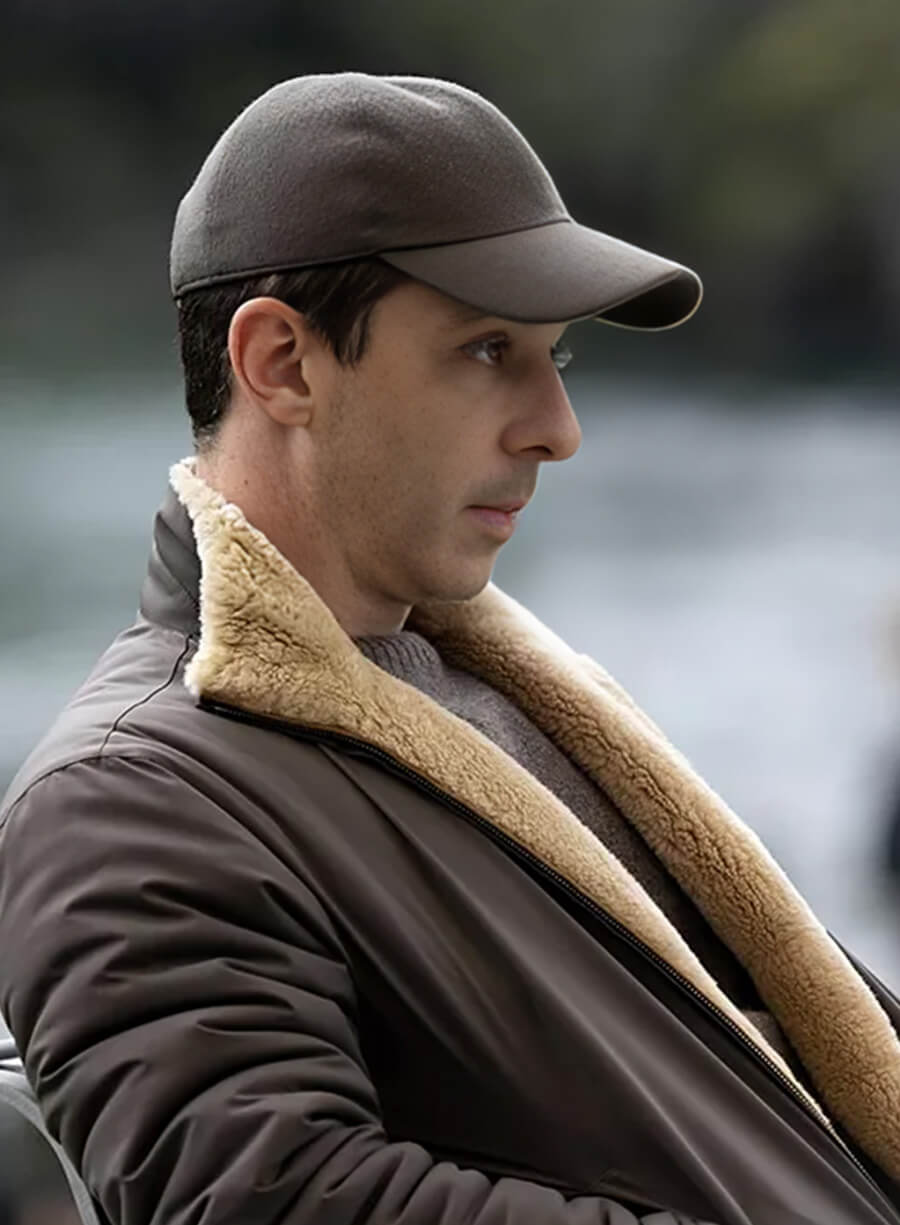 Succession S04 Kendall Roy Shearling Leather Jacket