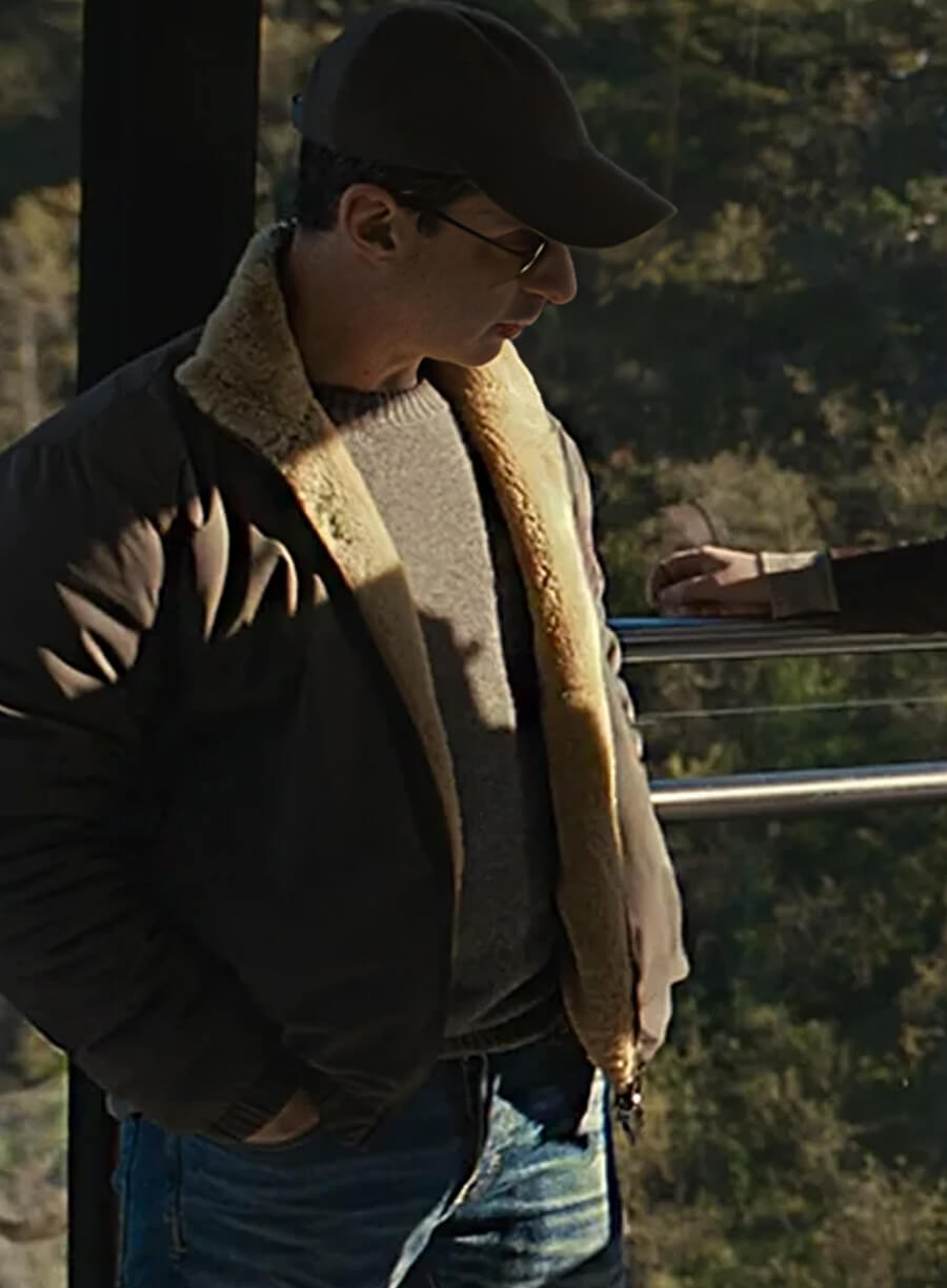 Succession S04 Kendall Roy Shearling Leather Jacket