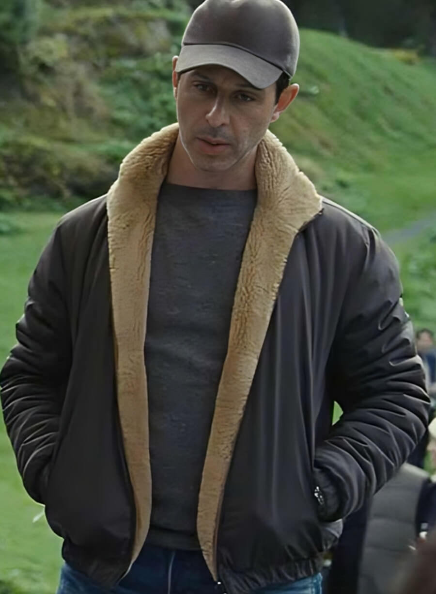 Succession S04 Kendall Roy Shearling Leather Jacket