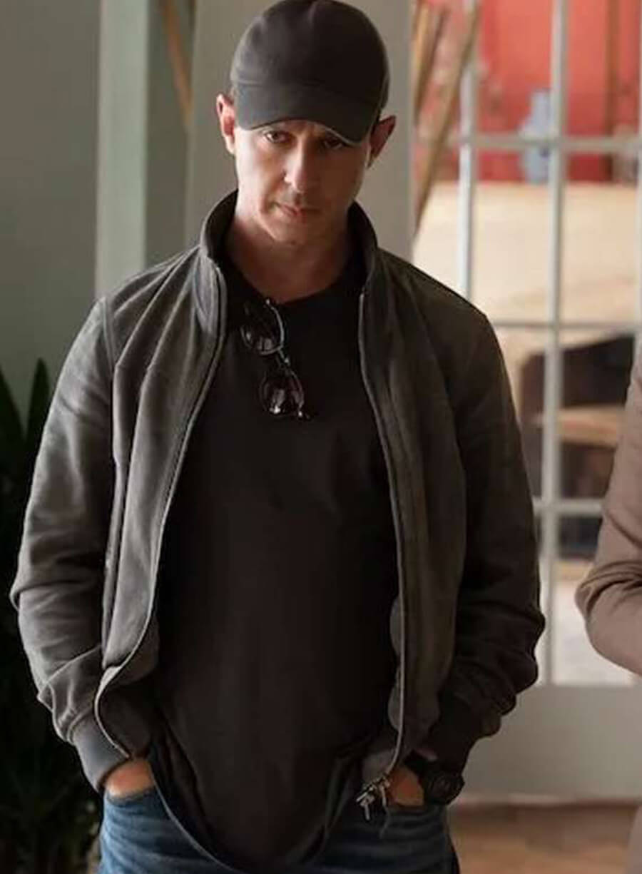 Succession S04 Kendall Roy Suede Bomber Grey Jacket