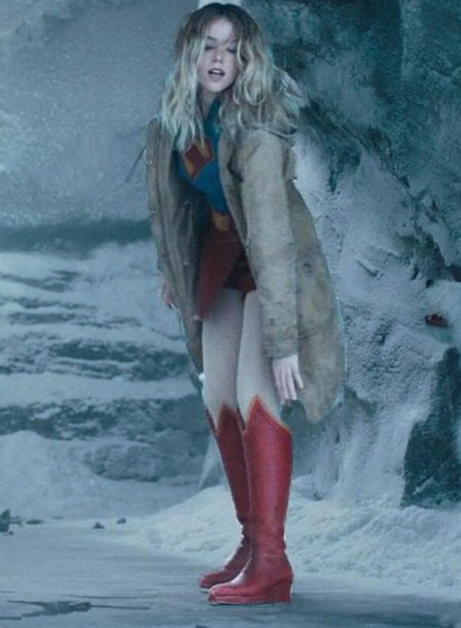 Superman 2025 Supergirl Milly Alcock Hooded Coat