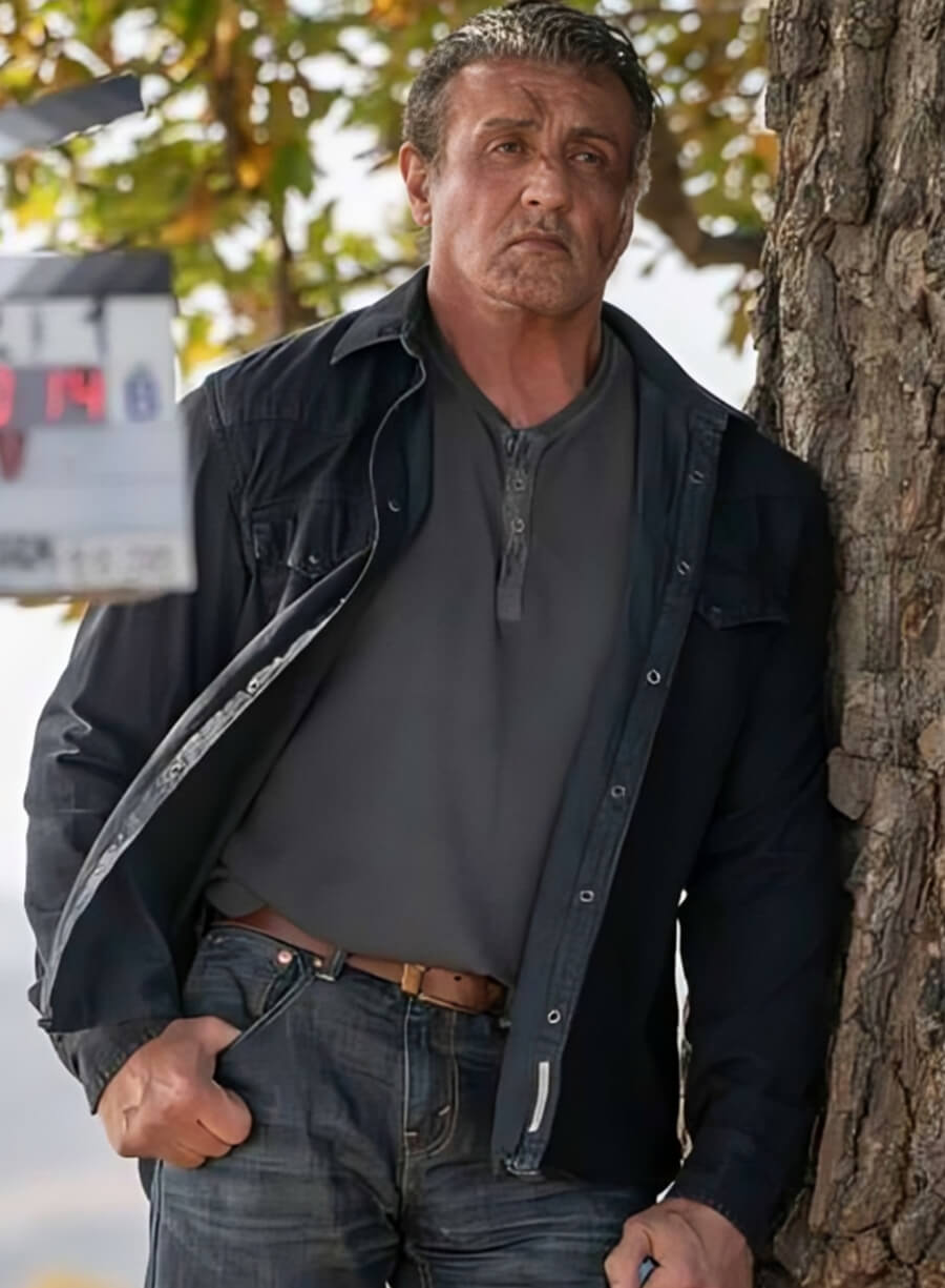 Sylvester Stallone Rambo Last Blood Black Cotton Jacket