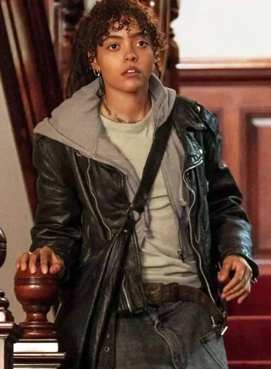 Taylah Sanders Prime Target Black Leather Jacket