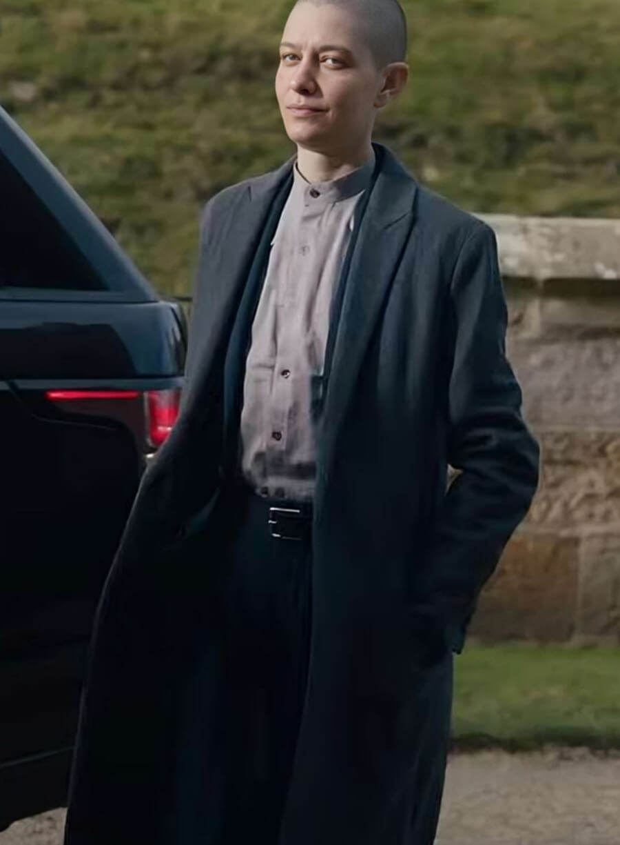 Taylor Mason Billions S07 Grey Wool Coat
