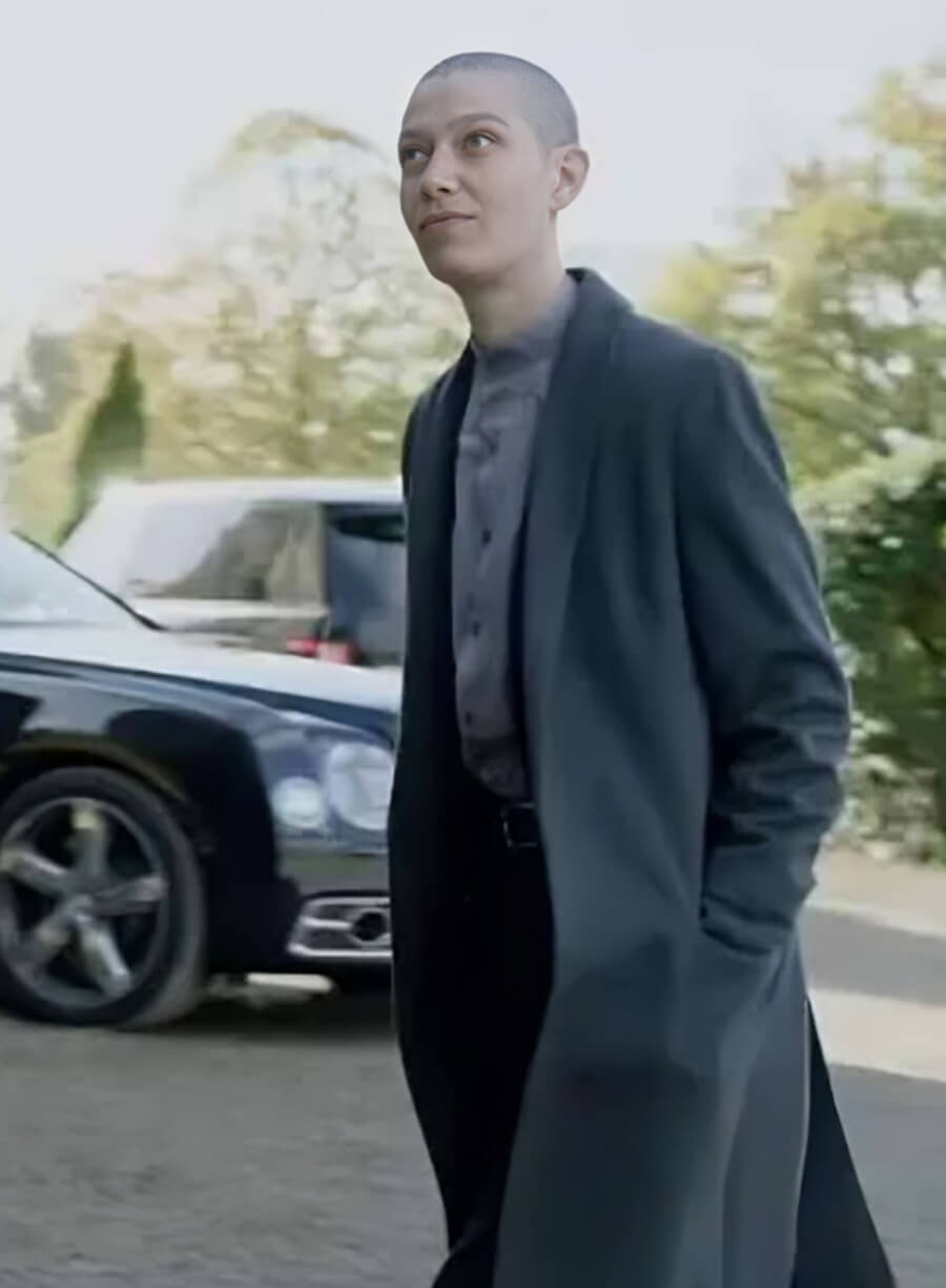 Taylor Mason Billions S07 Grey Wool Coat