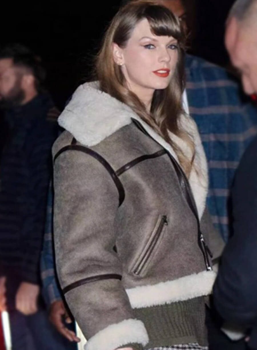 Taylor Swift Shearling Leather Jacket
