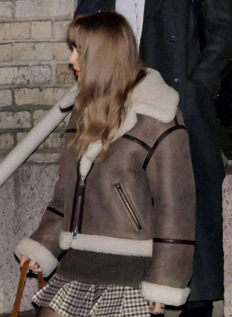Taylor Swift Shearling Leather Jacket