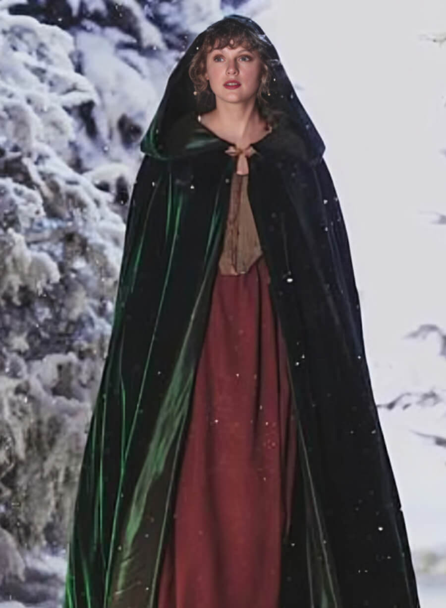 taylor swift green velvet dress Taylor Swift The Eras Tour Green Velvet Coat – LeatherJacketMerchant