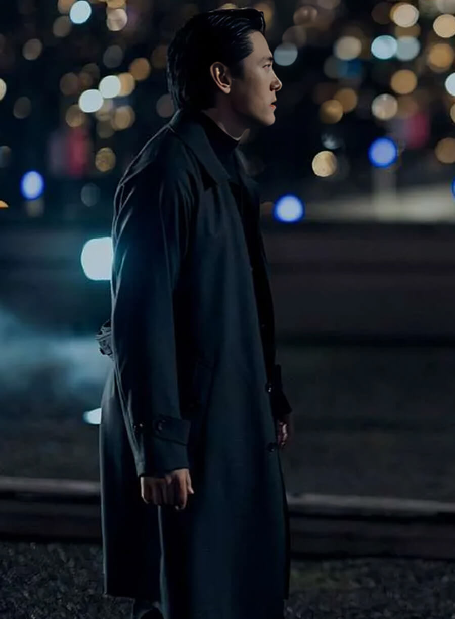 Teo Yoo The Recruit S02 Black Trench Coat