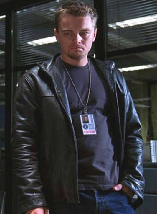 The Departed Leonardo DiCaprio Black Leather Jacket