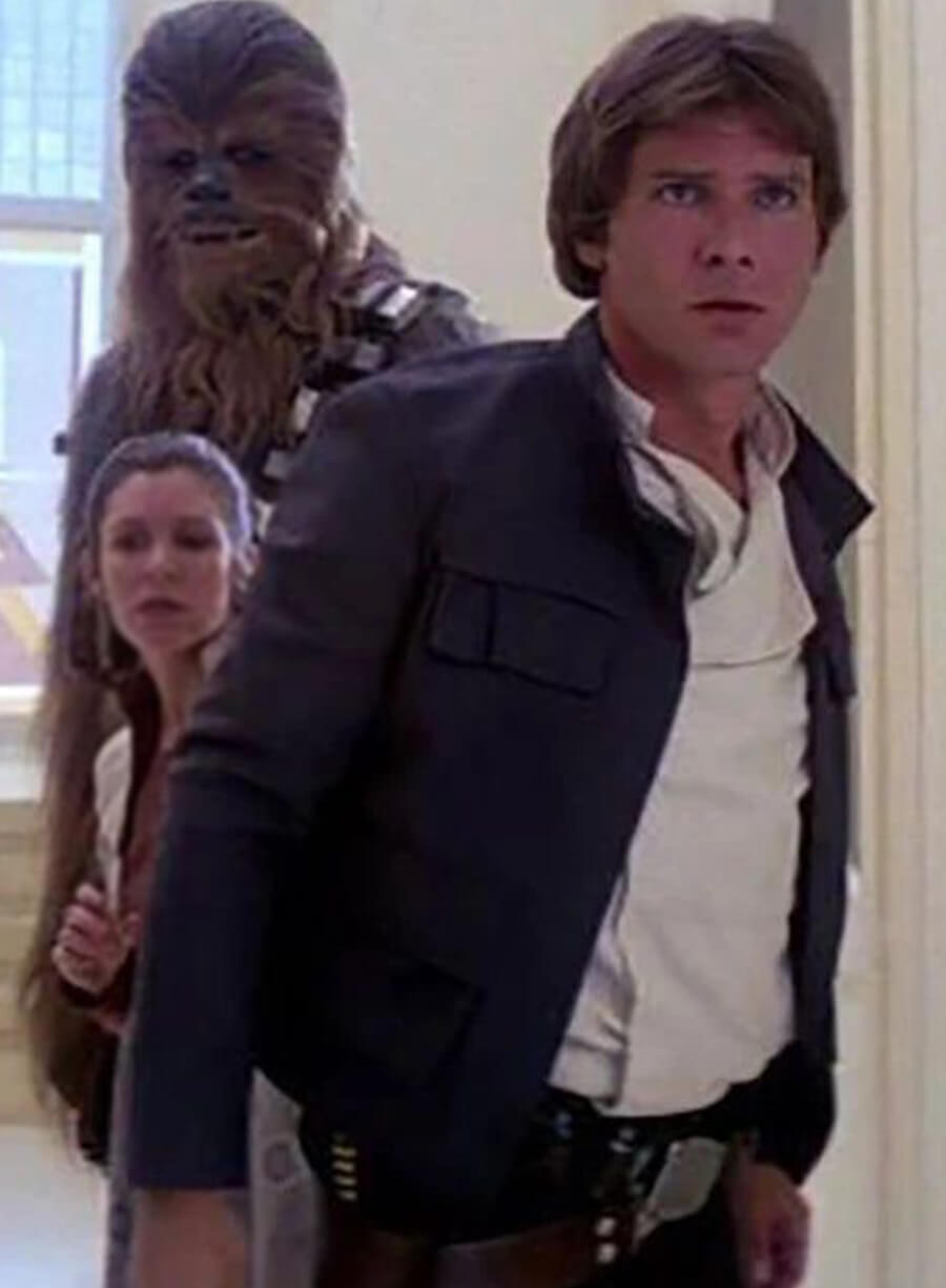 The Empire Strikes Back Harrison Ford Black Leather Jacket