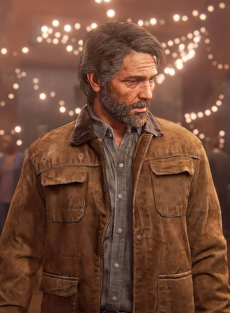 The Last of Us Joel Miller Brown Suede Jacket