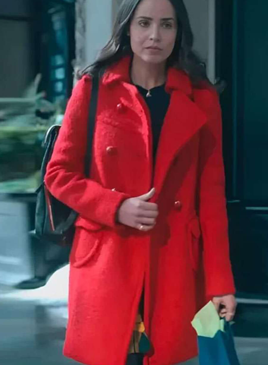 The Life List 2025 Sofia Carson Red Coat