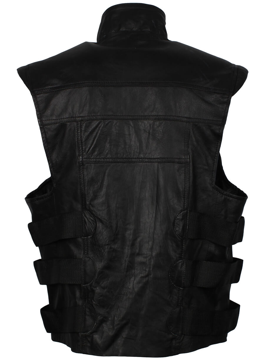 Frank Castle Black Leather Vest