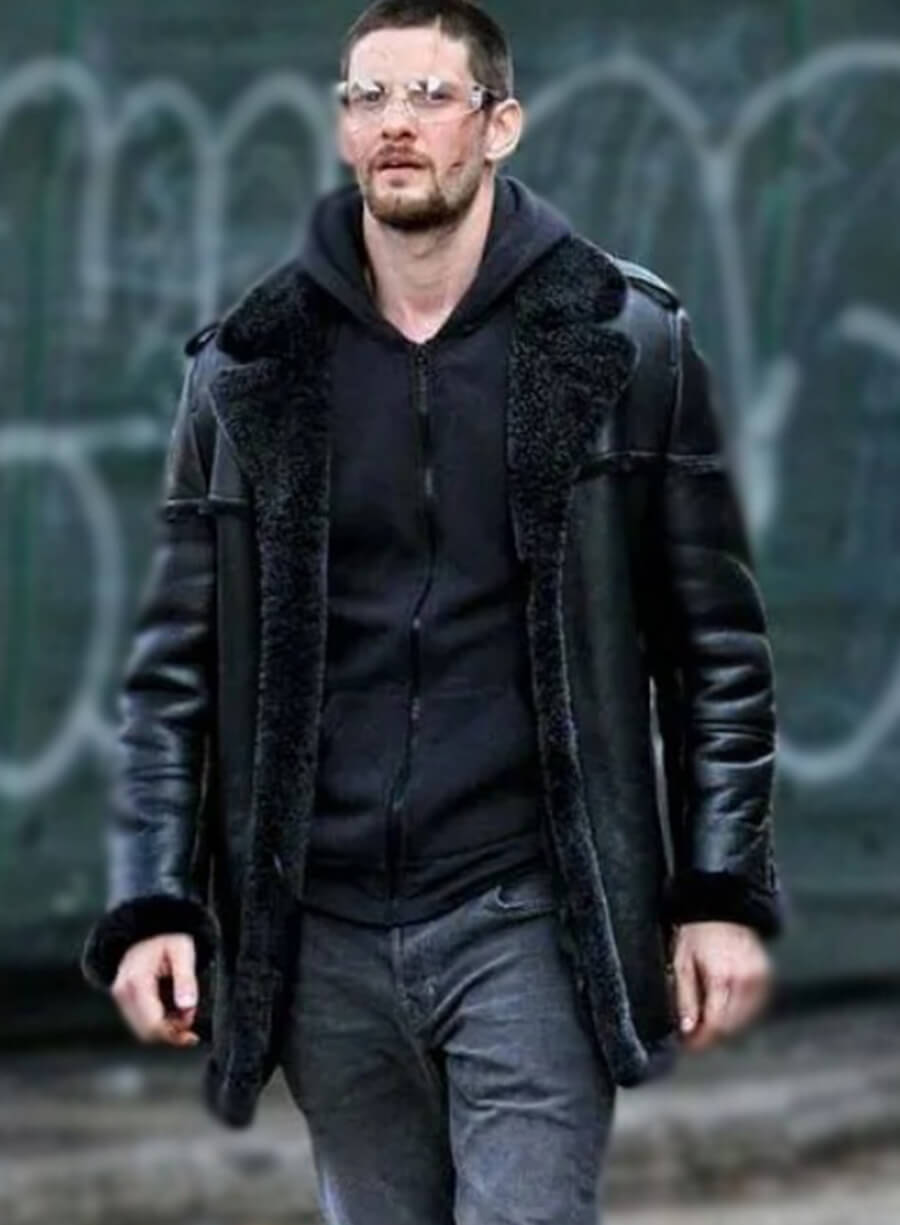 The Punisher S02 Ben Barnes Black Shearling Jacket
