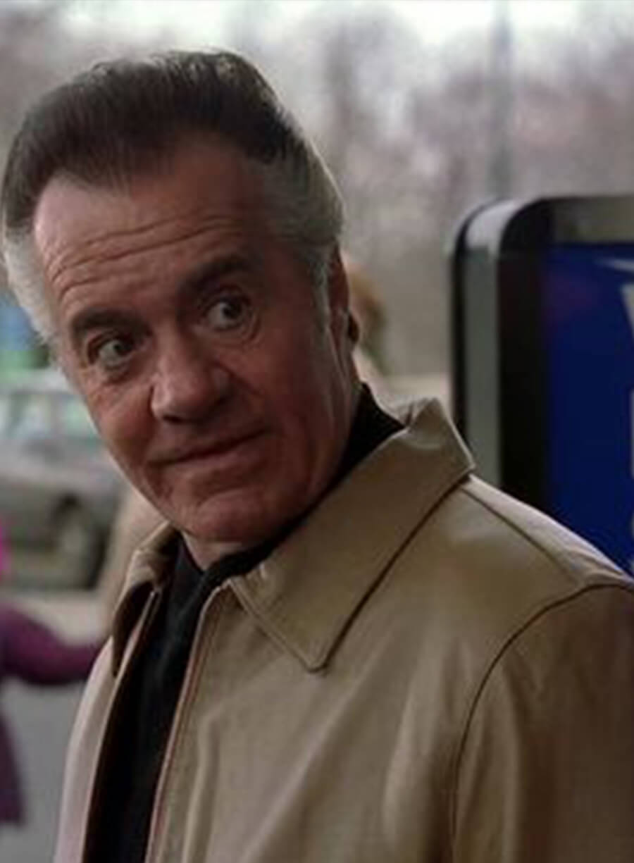 The Sopranos Paulie Gualtieri Beige Leather Jacket