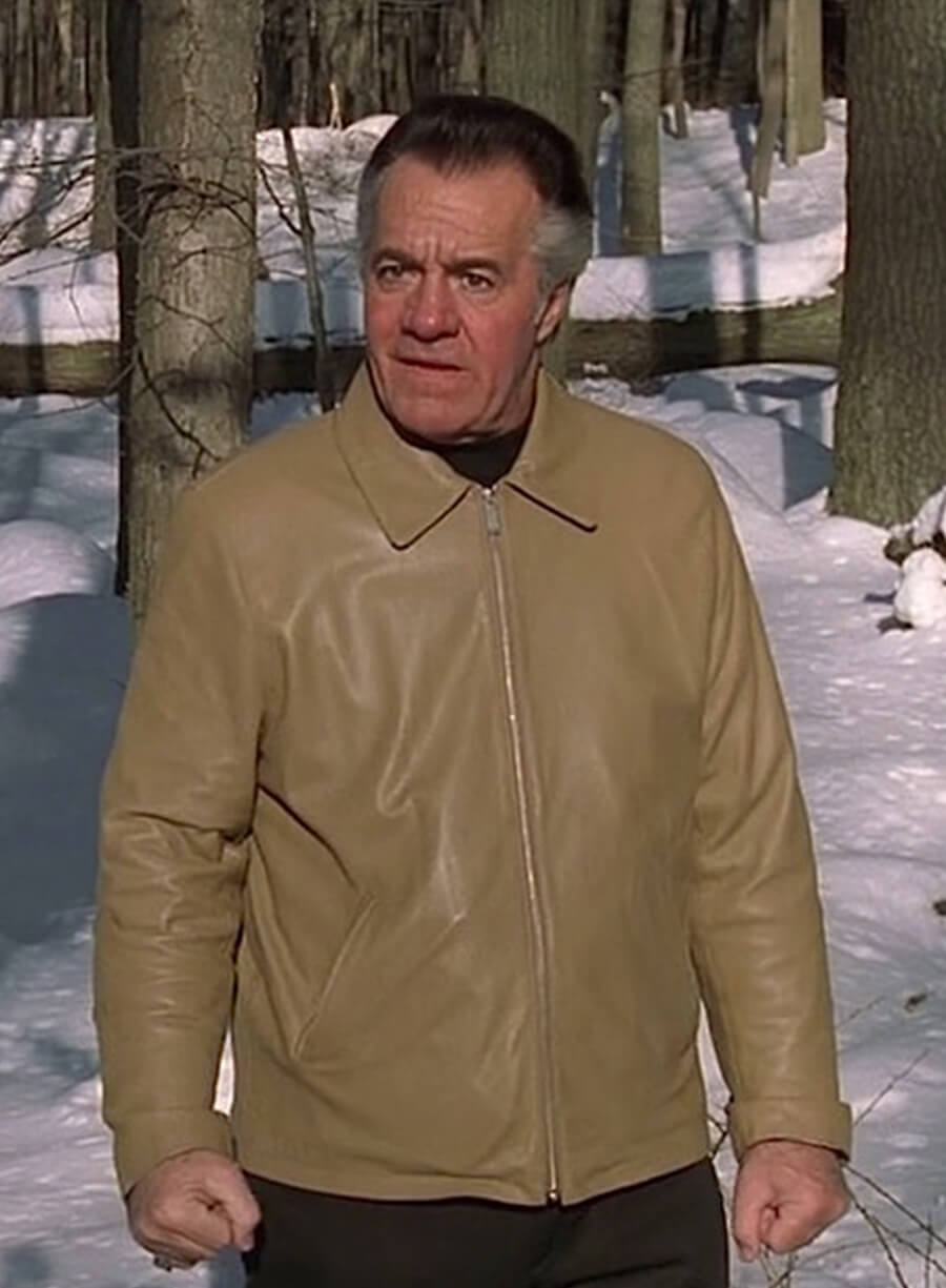 The Sopranos Paulie Gualtieri Beige Leather Jacket