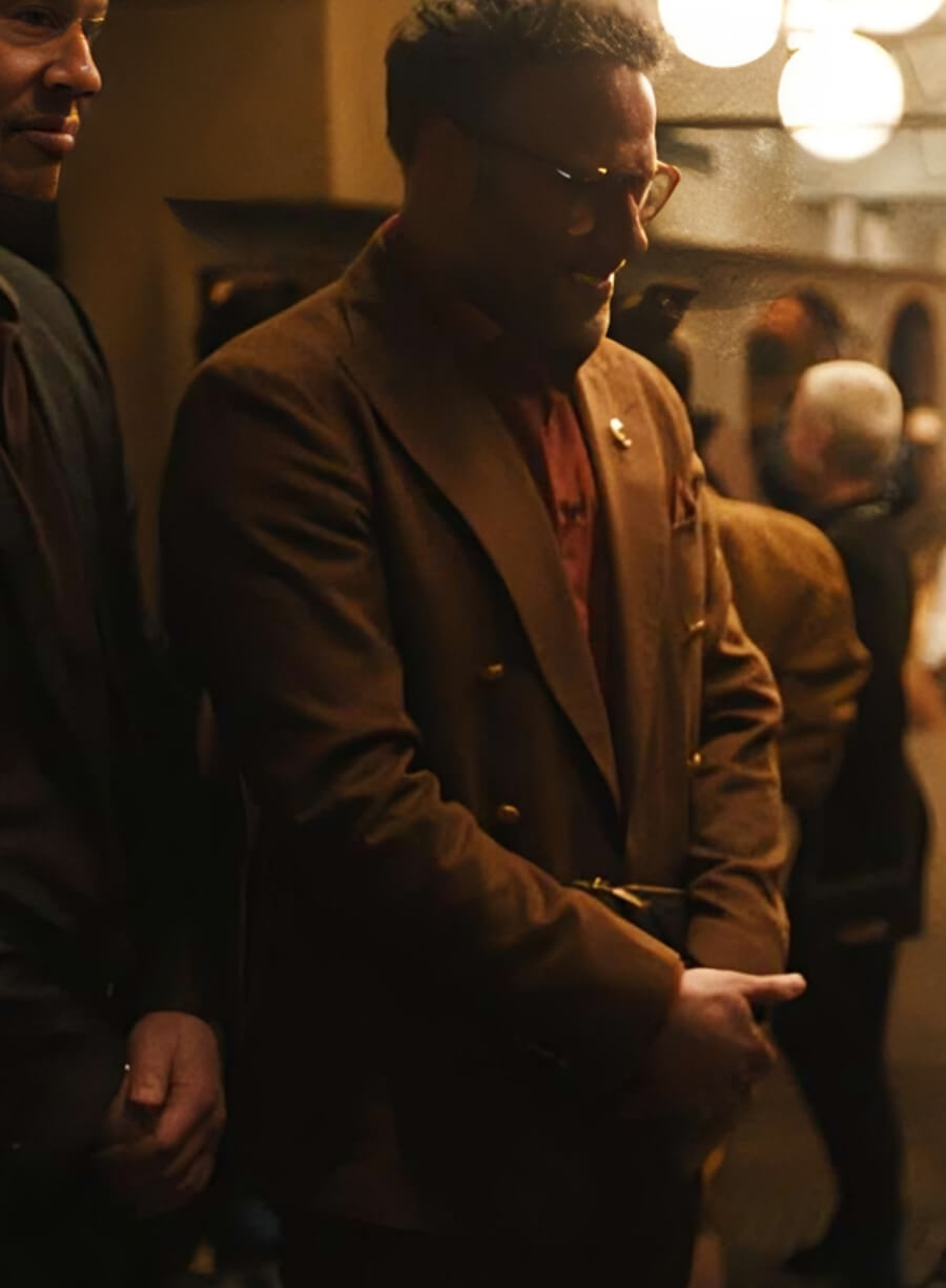 The Studio Seth Rogen Brown Coat